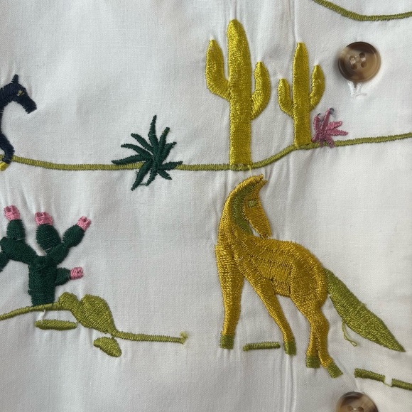 Vintage Braemar Workable Casuals Western-horses Embroidered Shirt - Picture 3 of 15